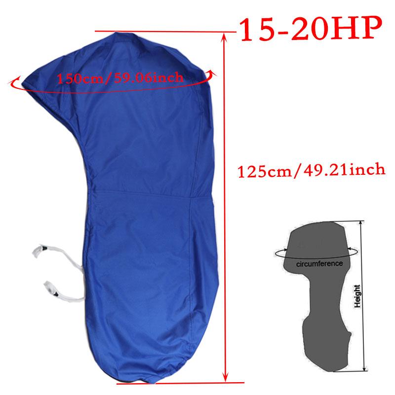 600D 6-225HP Boat Full Outboard Engine Cover Protection Blue For 6-225HP Motor Waterproof Sunshade Dust-proof
