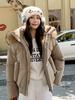 Winter big fur collar hooded cotton-padded clothes women's short thickened warm women's jackets multi-color optional physical goods