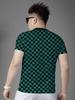 European Goods 2025 Summer New Men's Plaid Printed Short-Sleeved T-Shirt Trendy Brand Casual Round-Neck Top Half-Sleeved T-Shirt