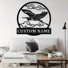 Customizable Metal Bird Sign Personalized Surname for Home Garden Door Party Hot Sale