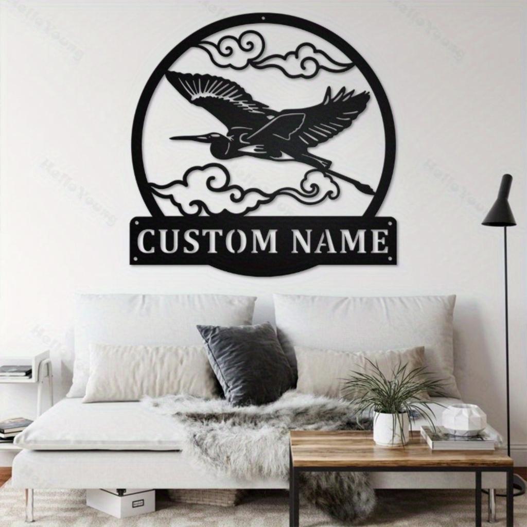 Customizable Metal Bird Sign Personalized Surname for Home Garden Door Party Hot Sale