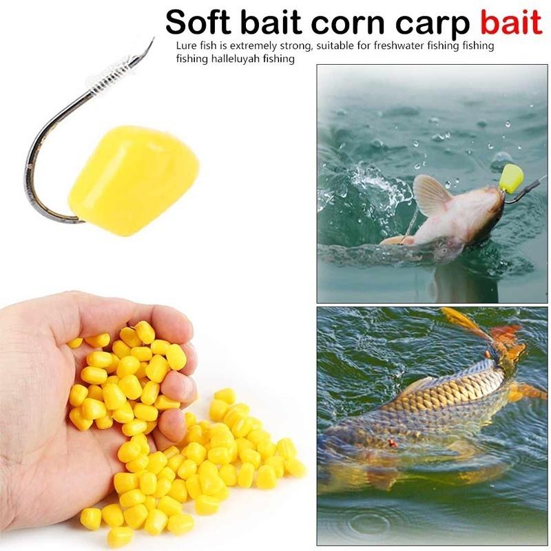 50Pcs Colored Carp Fishing Flavour Grass Carp Bait Corn Soft Pellet Lure Creamy Corn Fragrance Bait Fishing