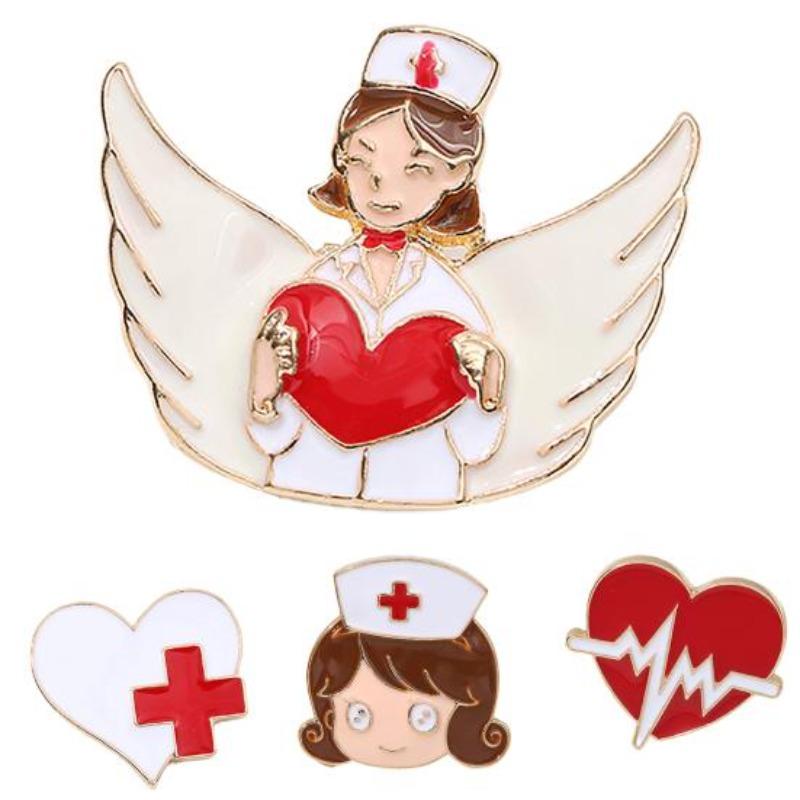 Exquisita Broche de Solapa con Patrón de Estetoscopio de Doctora y Enfermera Pin de Solapa Ropa