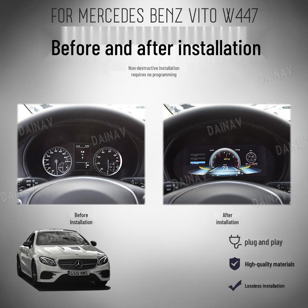 Fits 2015-2021 Mercedes-Benz V-Class W447 LCD Instrument Panel Speedometer/Odometer Modification.