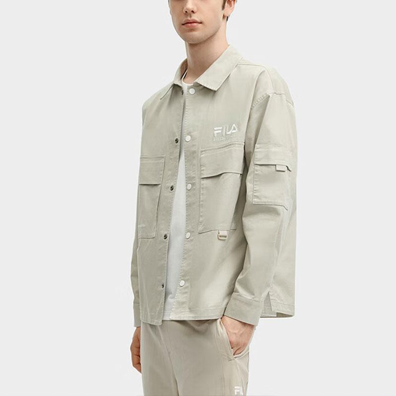 New FILA SS24 Shirt Men's Milk Coffee F11M419705F-DK