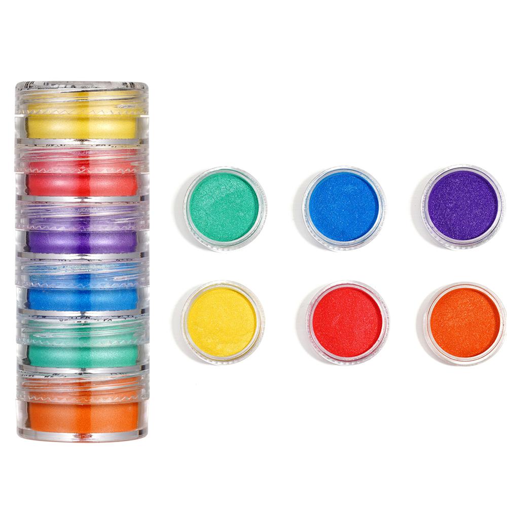 6Colors/Set Pearl Powder Pigment Resin Mold Colorant Dye Pearlescent Epoxy Resin Pigment for DIY Epoxy Resin Crafts Supplies