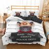 Cute Animal Bedding Set Cartoon Pug Dog Duvet Cover Sets Kids Comforter Cover Queen King Twin Single Size Polyester Quilt Cover