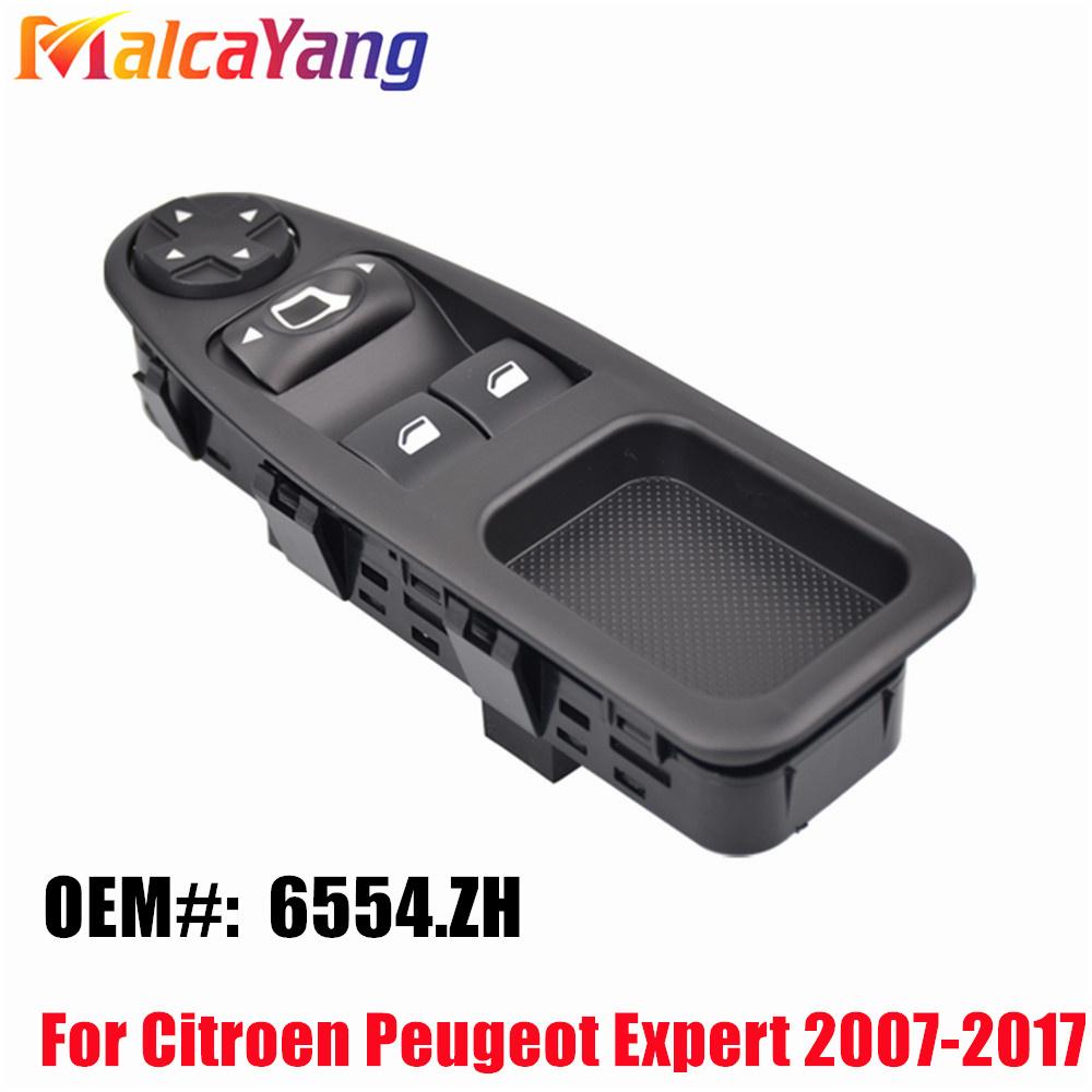 For Citroen Dispatch Fiat 270 Peugeot Expert Electric Control Master Power Window Switch RHD 6554.ZJ 6554ZJ 6554 ZJ 13P 12pin-Without foldin