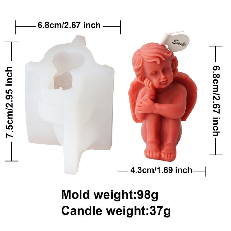 Silicone Mold 3D Angel Candle Molds Handmade DIY Soap Baking Molds Home Decors