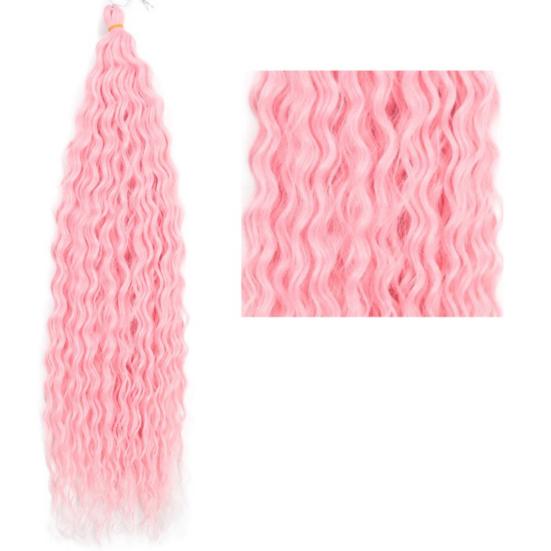 Women Long Curly Hair Bundles Natural Looking Fluffy Crochet Boho Braids Braiding Hair Deep Wave Synthetic Ponytail Hair Extension