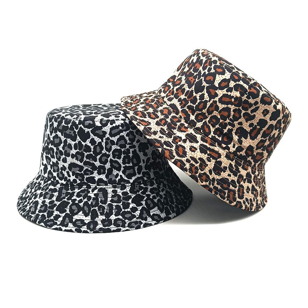 Classic Leopard Print Bucket Hat,Unisex Fashion Sunshade Fisherman Cap,Summer Sun Protection Panama Hat for Outdoor Beach Travel