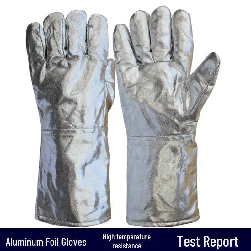 Aluminized Leather High-Temperature Oven Mitt