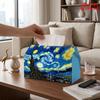 2D Flat 1pc, Tissue Box. Starry Sky Pattern Napkin Dispenser, Reusable, Daily Desktop Tissue Organizer, Suitable for Kitchen Living Room Bedroom Bathr