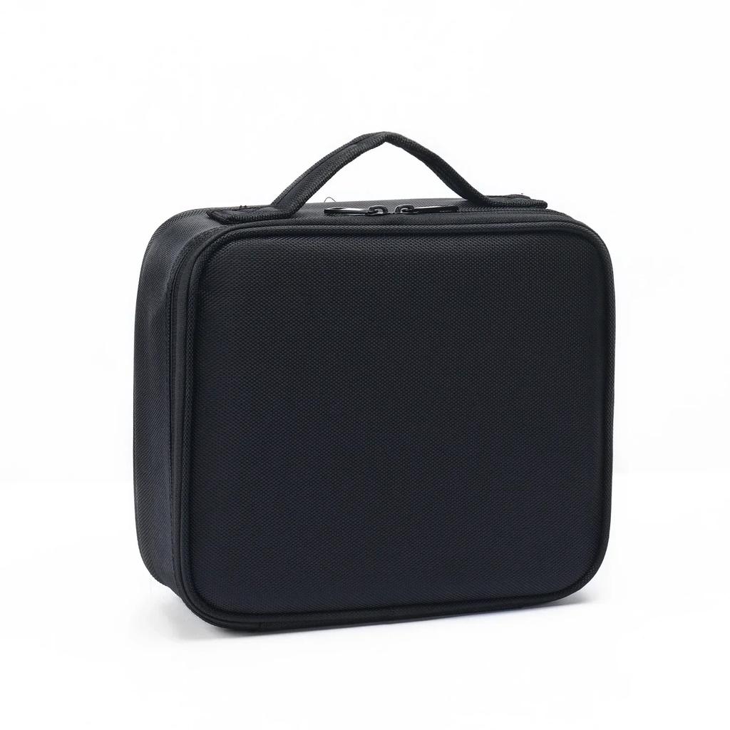 Makeup Bag Train Case Makeup Cosmetic Bag Organizer Portable Artist Storage Bag with Adjustable Dividers