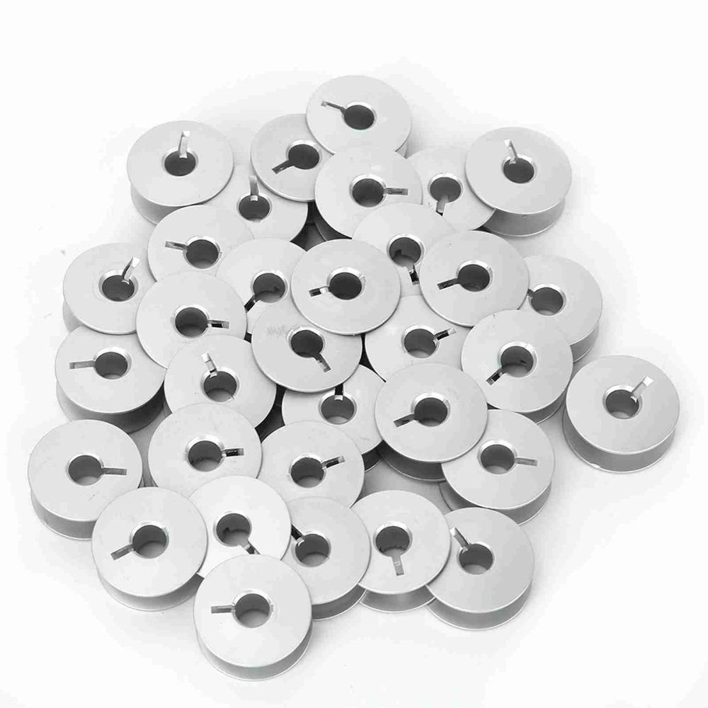 

100pcs Slotted Aluminum Bobbins Aluminum Slotted Bobbins Industrial Bobbins Commercial Embroidery