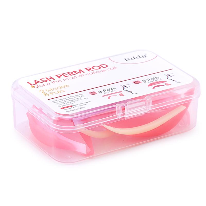8 Pairs Eyelash Perming Pad Silicone Eyelashes Curler Rods Lashes Lift Shield Tool Makeup Tool with Box