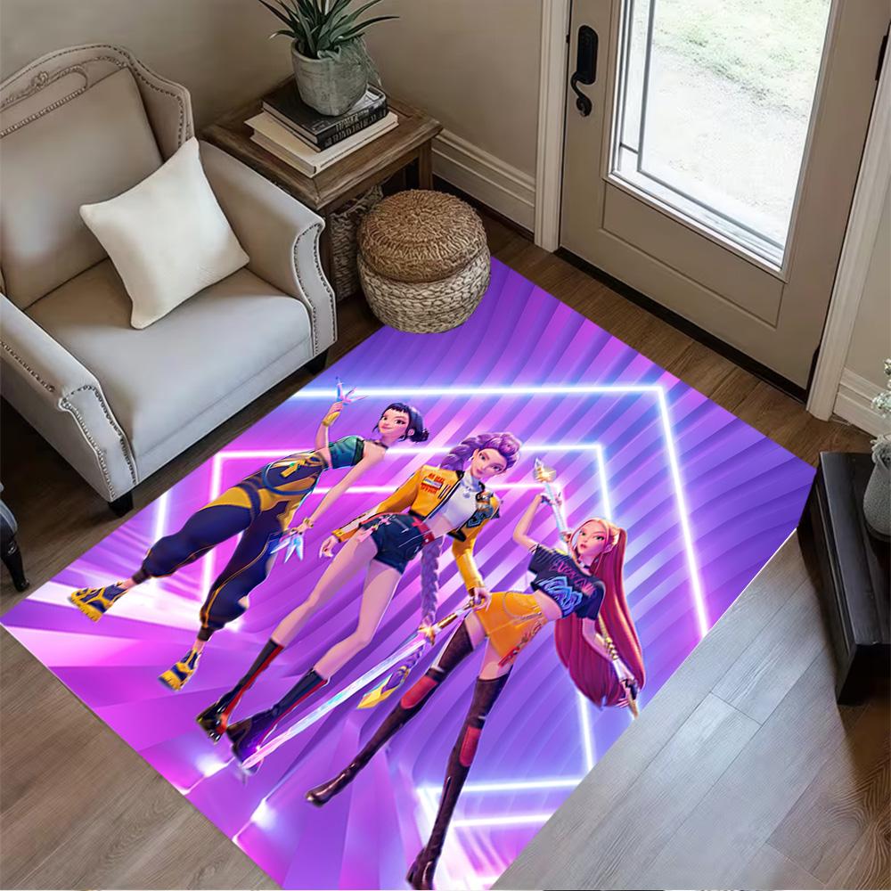 Future Fashion Icons Floor Rug Office Rug Design for Dining Room Playrooms Dormitory Kitchen Anti-slip Rug Decorate Offices