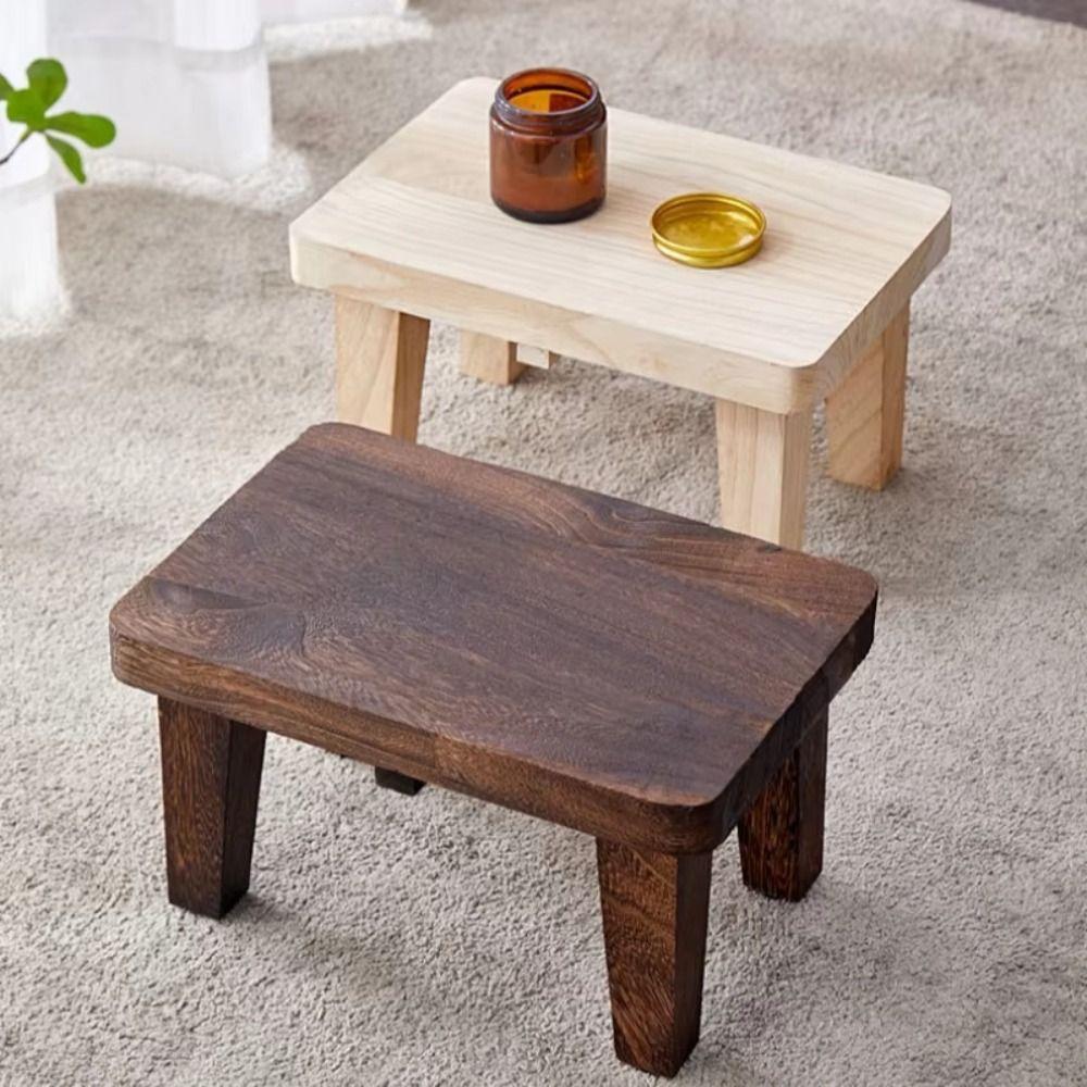 Japanese-style Small Stool Solid Wood Home Low Stool Coffee Table Shoe-changing Stools Indoor