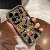 Halloween Cat Pumpkin Bat Silicone Soft TPU Phone Case for iPhone 16 Pro Max 15 Plus 14 13 12 11 17 Air 16E Shockproof Cover