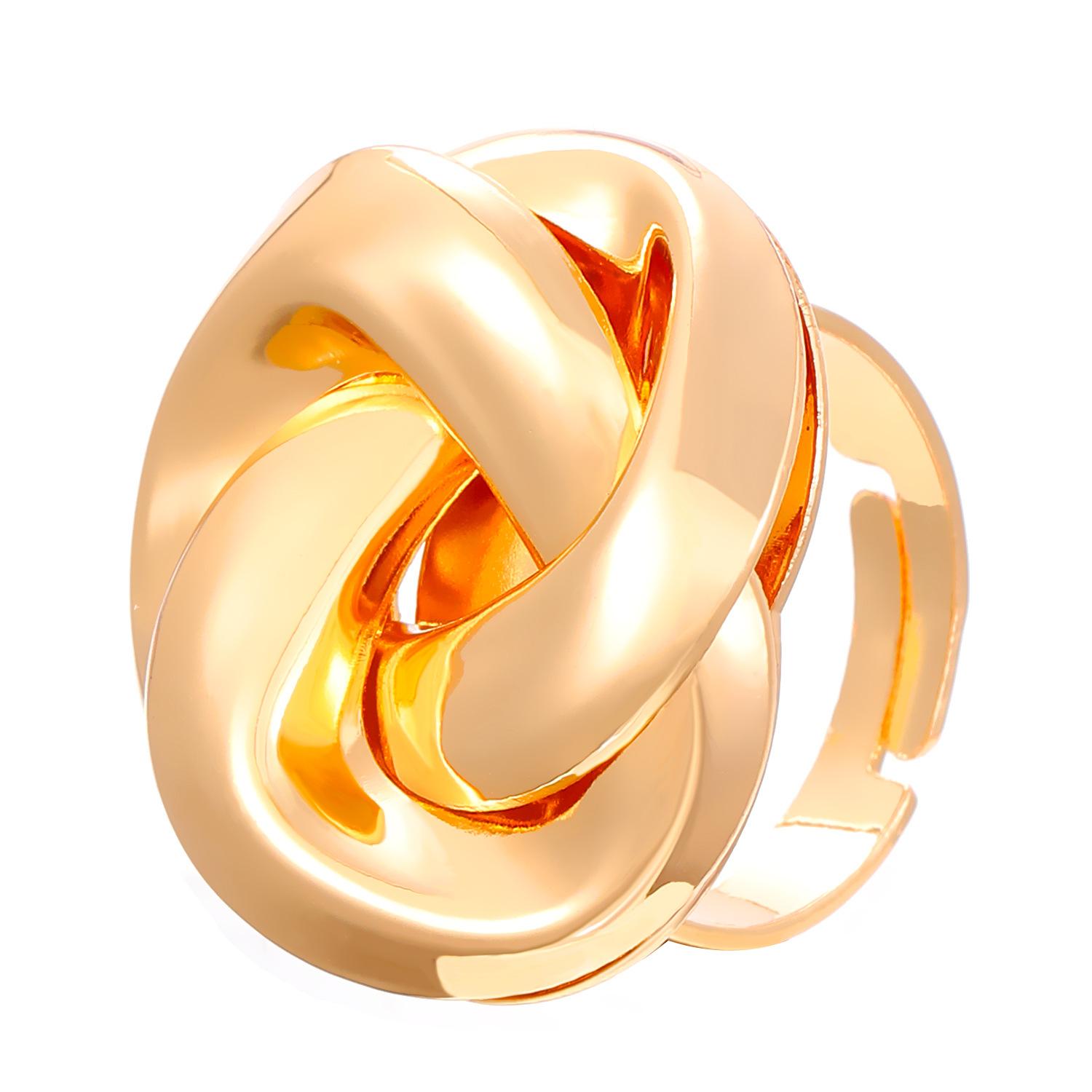 

New Vintage Metal Twisted Earrings Necklace Rings for Women Gold Color Exaggerated Heavy Simple Statement Charm Jewelry Set