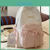 Youthful Japanese Backpack With Dot Print And Bow Decorationfor School And Travel Use