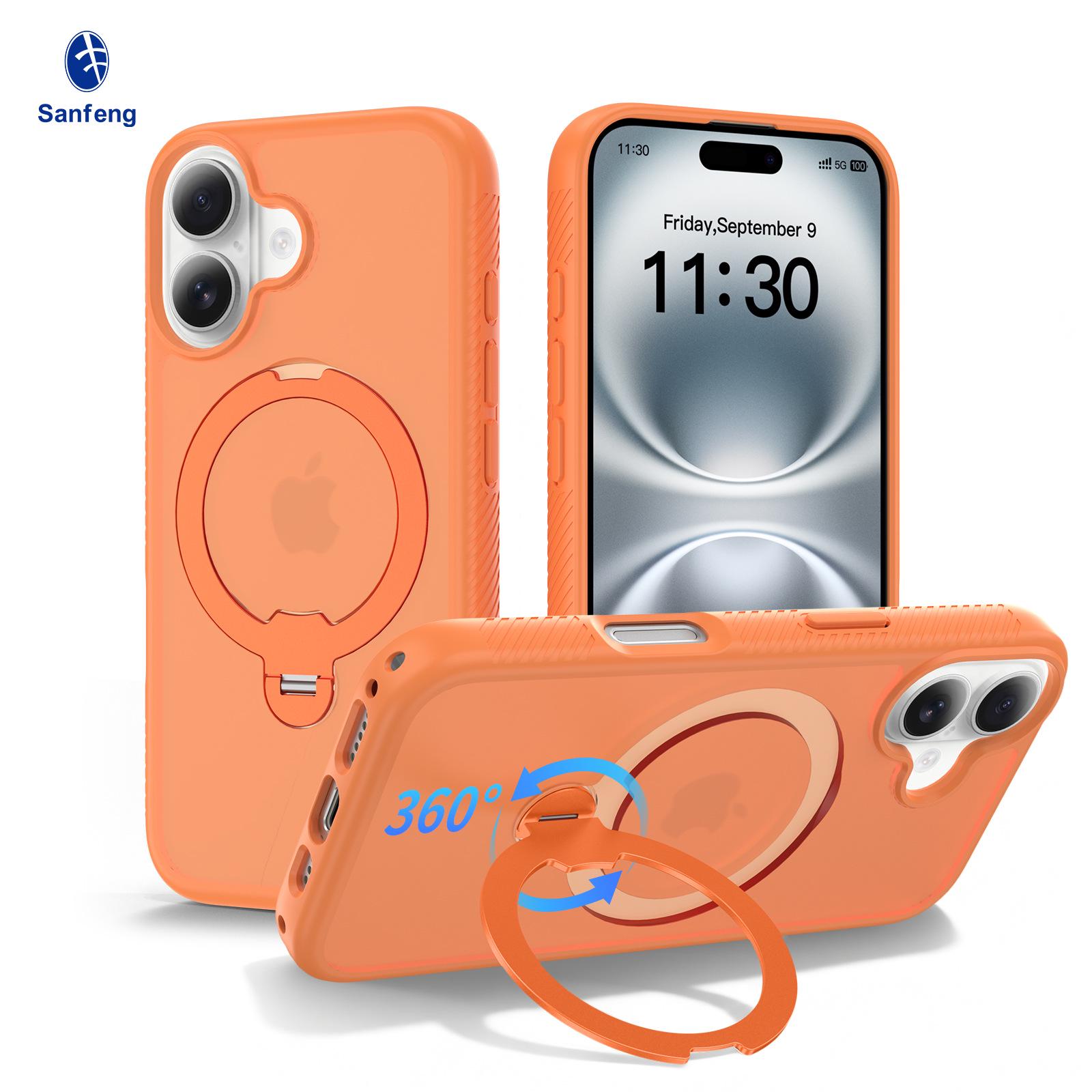 

Apple 17 Pro Max Phone Case with 360° Rotating Magnetic Stand & Lanyard iPhone 17 Pro Max