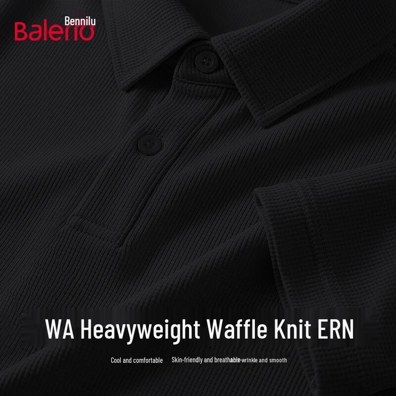 Baleno Men s Waffle Knit Short Sleeve Polo Shirt L