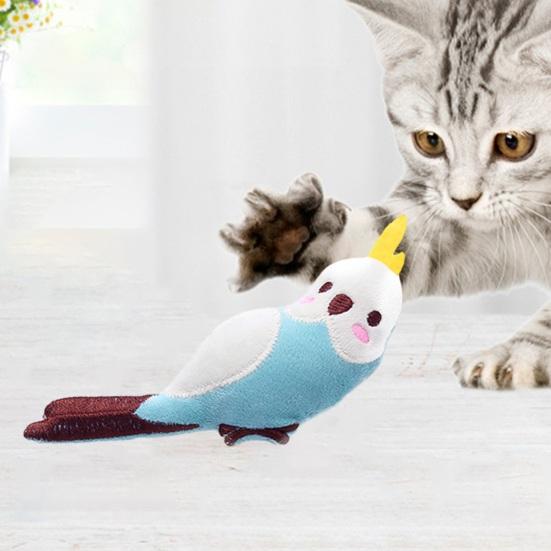 Interaktivní hračky pro kočky s kočičím nipem uvnitř Roztomilý ptačí design Odolný proti kousnutí uvolňuje stres