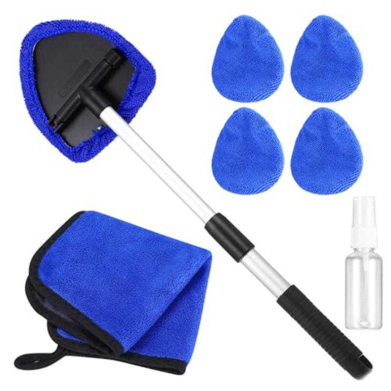 Telescopic Microfiber Car Window Cleaning & Defogging Brush Set