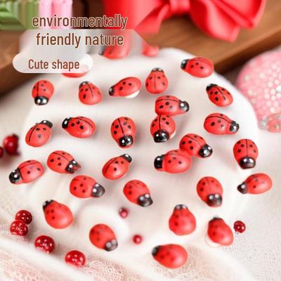 Handmade Cartoon Ladybug Hair Clips & Wooden Beetle Magnets
