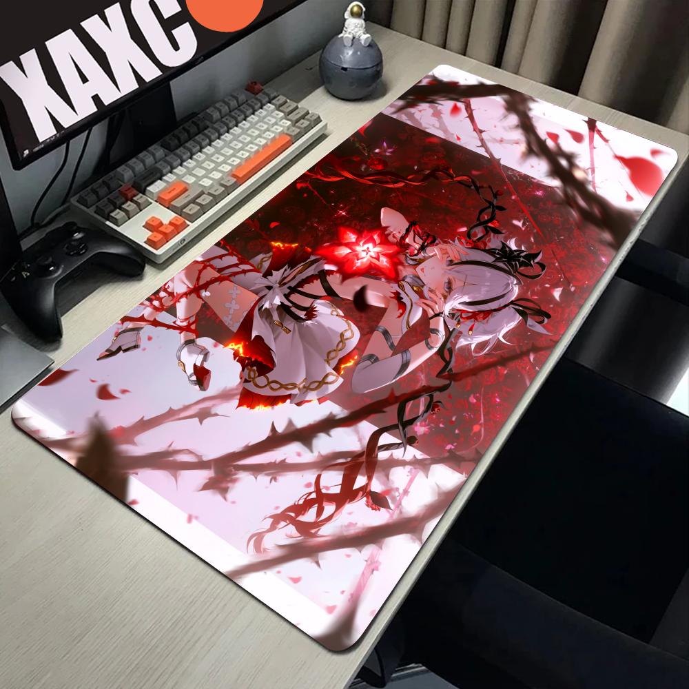 HYBXAXC Anime HD PC Wuthering Waves Camellya Large Mouse pad game player keyboard pad E-Sports study desk mat floor mat Mousepad