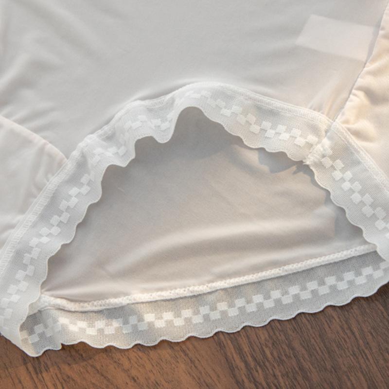 Female Summer Ultra Thin Ice Silk Naked Breathable Antibacterial Cotton Crotch Waist Non Trace Quick Dry Briefs