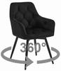 Jork360 Chair - Black Velvet / Black Legs X 2