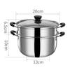Stainless Steel Thickened Steamer Pot Non Stick Soup Pot Deep Kitchen Cookware Stock Pot Household Pot Gas Electric Stove