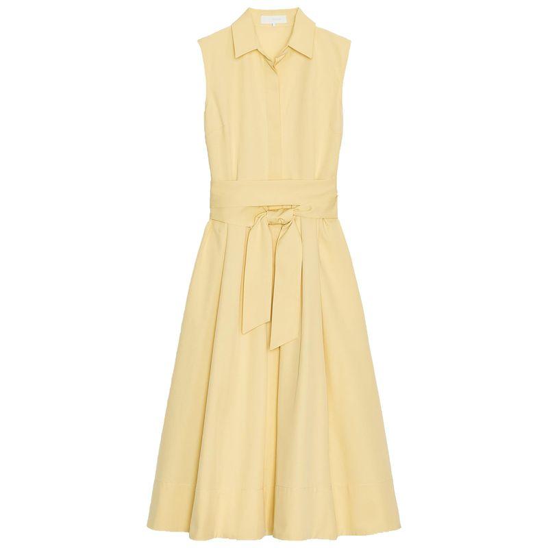 Zaprha 2025 Summer New Fashion Casual Western Style Lapel Belt Shirt Dress 4043072