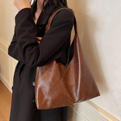 Damen Weiches Leder Pendeln 2026 Neue Umhängetasche Unterarm Schultertasche Tragetasche Magnetverschluss Einfache Urbane Schlichtheit