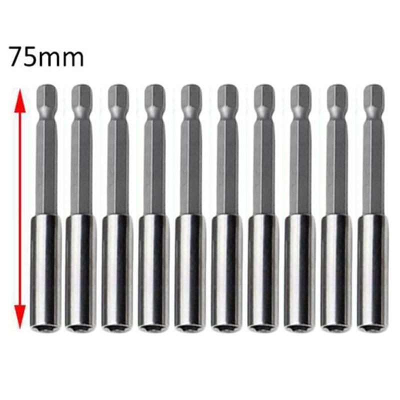 10/1pcs Magnetic Screwdriver Extension Hexagonal Handle Connecting Rod Steel Screwdrivers Bit Holder Power Tools 60/75/100/150mm