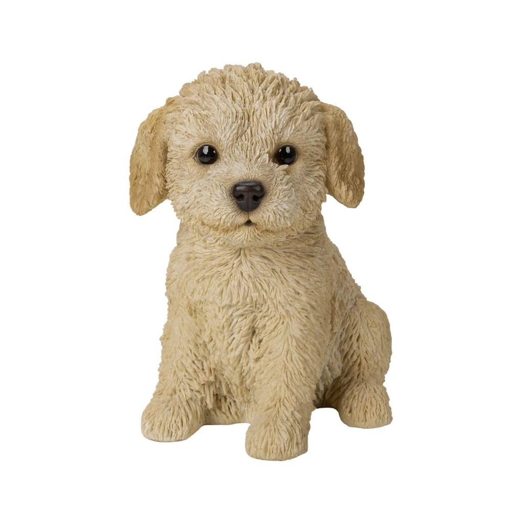 Ubia Sitting Toy Poodle x x cm Doll Figurine Ornament Animal Garden Decoration Dog H13344 (Large) 14.5 11.5 16.5