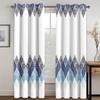 Geometric Semi-Blackout Window Curtains Bohemian Window Curtain for Living Room&Bedroom Drapes Decor(2Panels)Cotinas De Sala