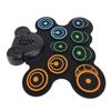 Electronic Drum Set With Dual Speaker USB Rechargeable Portable Roll Up Electric Drum Pad Kit for