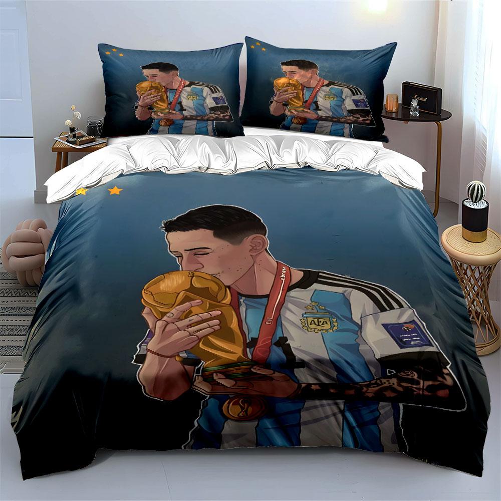 Argentina Football Champion Art Bedding Duvet Cover Set Duvet Cover Pillowcases (1*Duvet Cover 2*Pillowcases, without duvet insert)