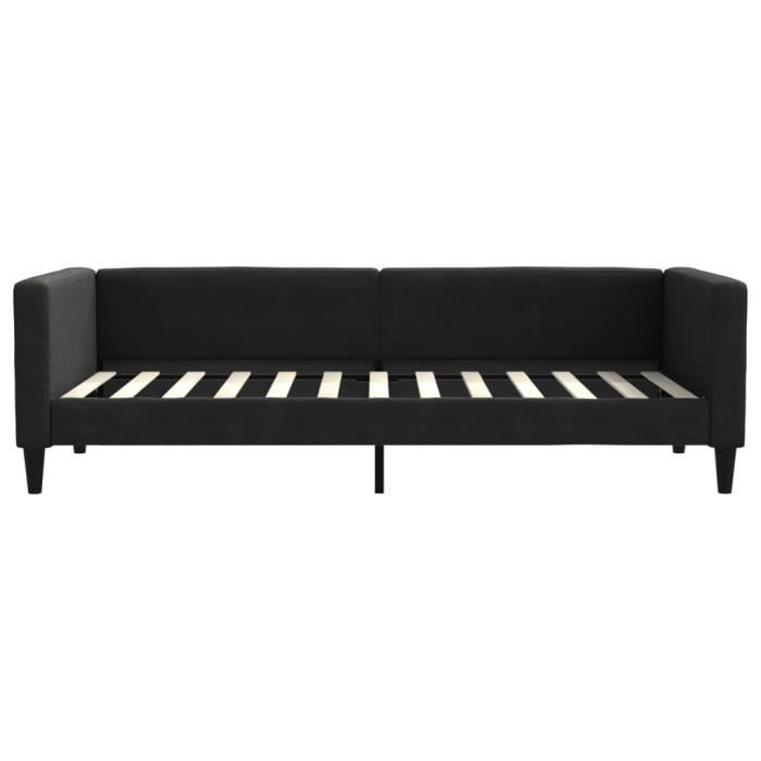 VidaXL Day Bed Black 90x200 Cm Fabric 353985
