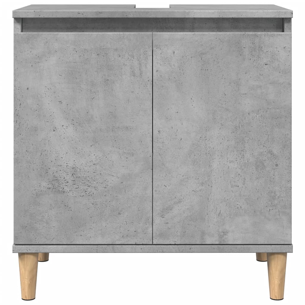 Bathroom Vanity Cabinet Concrete Grey 58 x 33 x 60 cm Engineered Wood