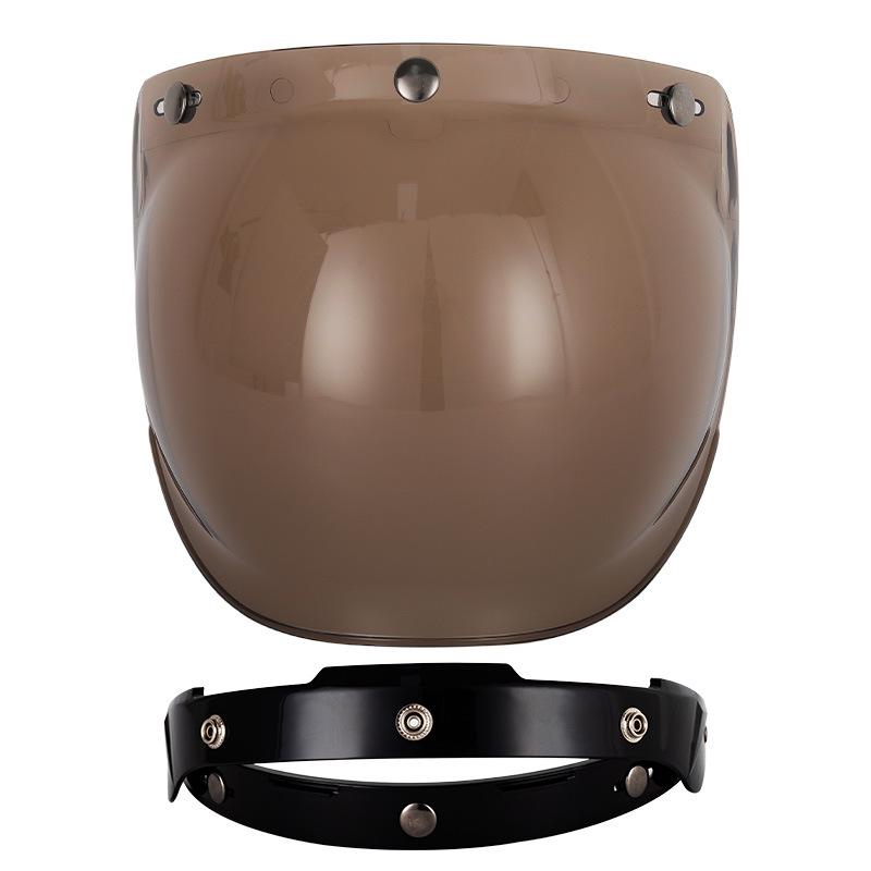 

Retro Motorcycle Half Helmet with Bubble Visor and Safety Windproof Lens