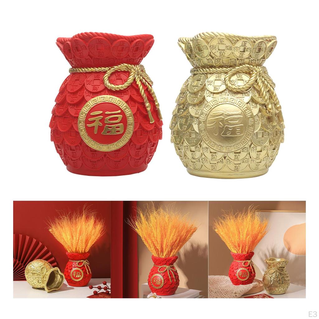 Chinese Flower Vase Pot Bag Planter Floral Holder Decorations Cabinet Arrangements Wedding