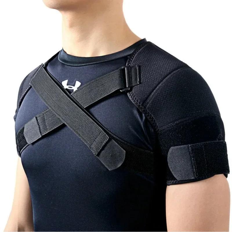 

Double Shoulder Warm Compression Sleeve Wrap Recovery Office Home Knit Cashmere Guard For Rotator Cuff Shoulder Chronic Tendonit XL-XXL