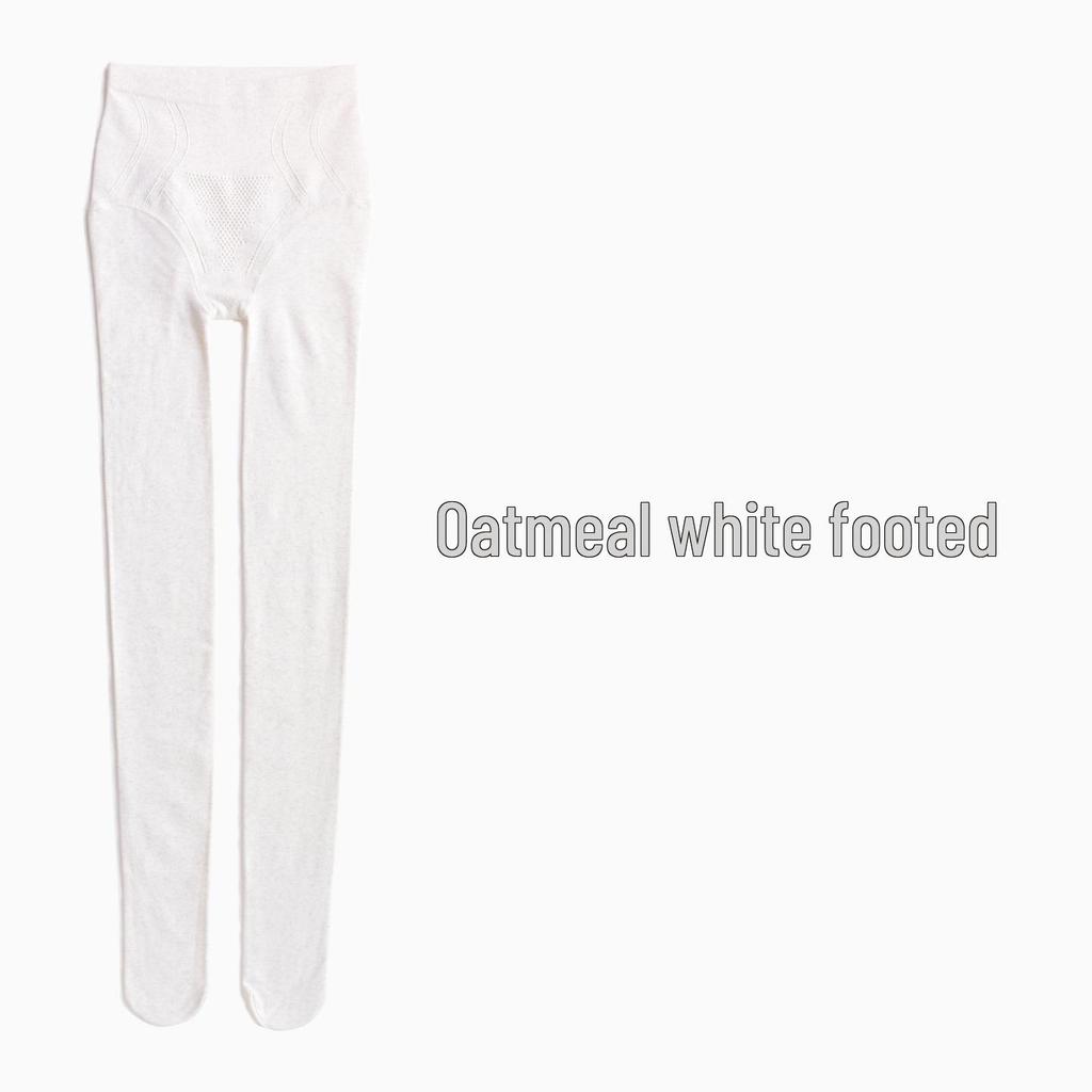 High-Waisted Tummy-Control Butt-Lifting Grey Cotton Tights - Women's Plus Velvet Thick Warmth Pantyhose for Autumn/Winter