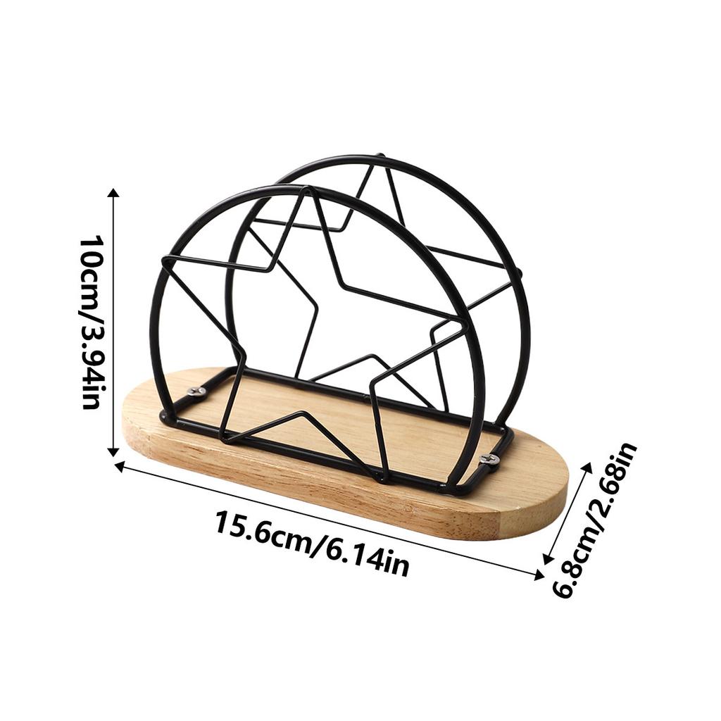 Nordic Iron Wire Tissue Holder Coffee Shop Hotel Restaurant Café Handkerchief Storage Rack Metal Napkin Rack