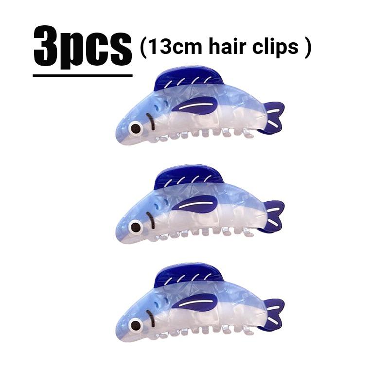 5 Stück Kreative Sardinenförmige Haarspangen, Rutschfester Halt Acryl Haarnadel Mode Dekoratives Accessoire für Frauen und Teenager Accessoire