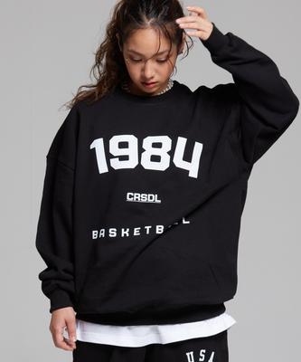 CREAM SODA LAB Lab 1984 Basketball Sweatshirt Black